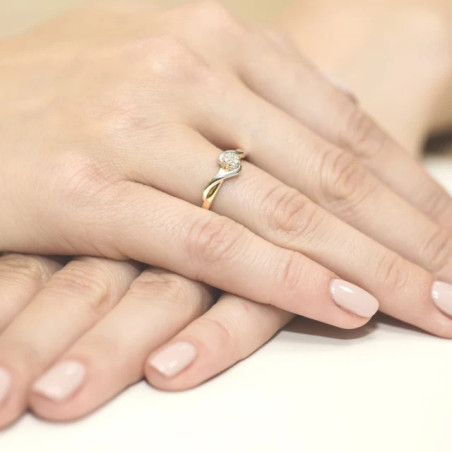 Gold ring with diamond EY-22 0.04ct | GoldJewellery