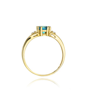 Złoty Pierścionek 14k z diamentem topaz 0,70ct