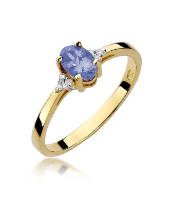 14k Gold Ring with Tanzanite Diamond 0.40ct