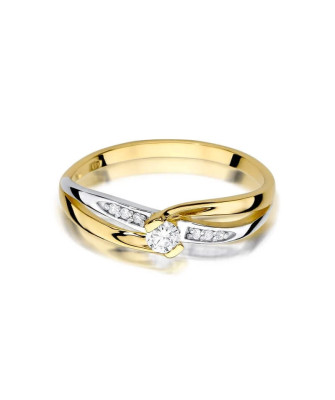 14k Gold Ring with 0.10ct Brilliant Diamond
