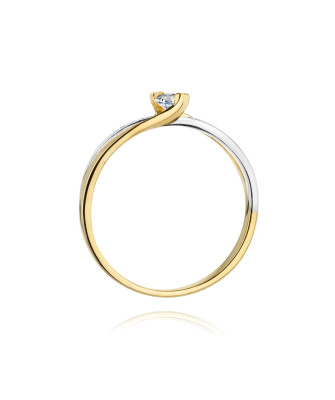 14k Gold Ring with 0.10ct Brilliant Diamond
