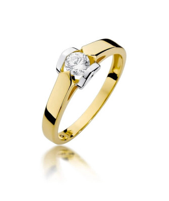 14k Gold Ring with 0.30ct Brilliant Diamond