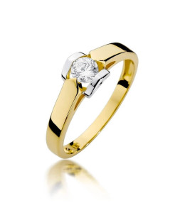 14k Gold Ring with 0.30ct Brilliant Diamond