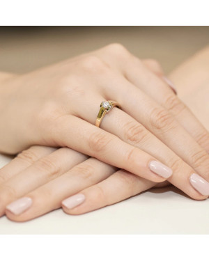 14k Gold Ring with 0.30ct Brilliant Diamond