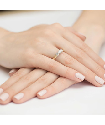 14k Gold Ring with 0.49ct Brilliant Diamond