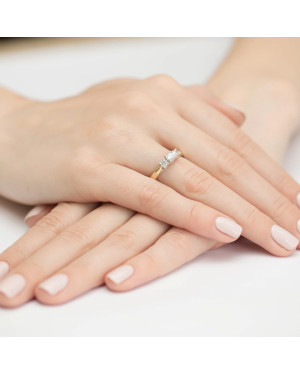 14k Gold Ring with 0.49ct Brilliant Diamond