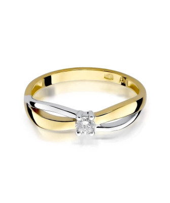14k Gold Ring with 0.10ct Brilliant Diamond