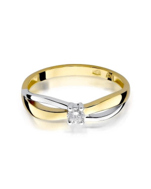 14k Gold Ring with 0.10ct Brilliant Diamond