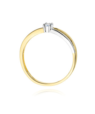 14k Gold Ring with 0.10ct Brilliant Diamond