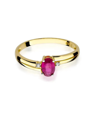 14k Gold Ring with Diamond Ruby 0.60ct