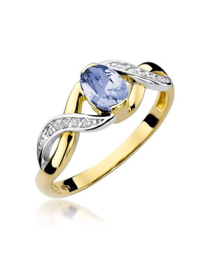 14k Gold Ring with Tanzanite Diamond 0.40ct