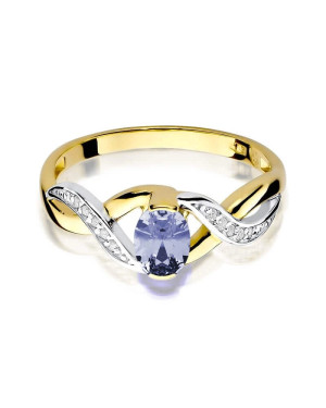 14k Gold Ring with Tanzanite Diamond 0.40ct