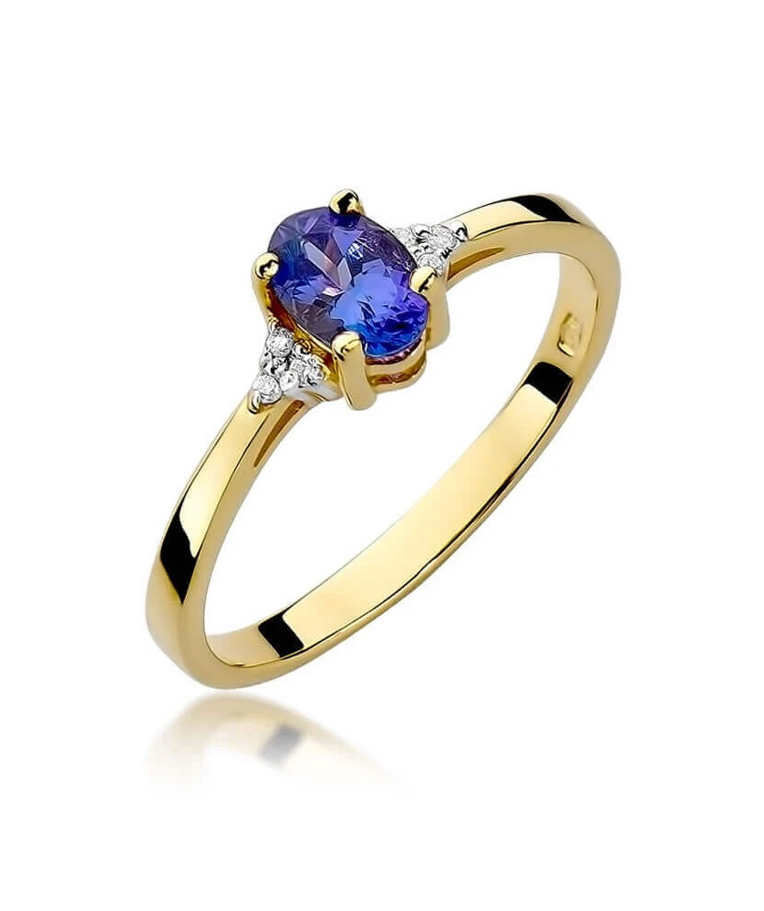Gold Ring 14k with diamond sapphire 0.70ct