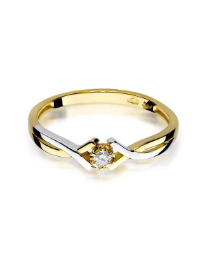 14k Gold Ring with 0.04ct Brilliant Diamond