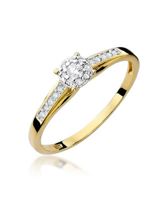 14k Gold Ring with 0.13ct Brilliant Diamond