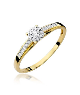 14k Gold Ring with 0.13ct Brilliant Diamond
