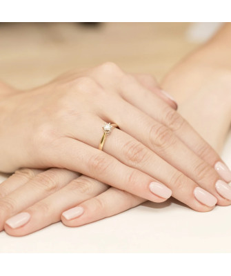 14k Gold Ring with 0.30ct Brilliant Diamond