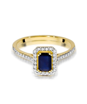 14k Gold Ring with 0.60ct Sapphire Diamond
