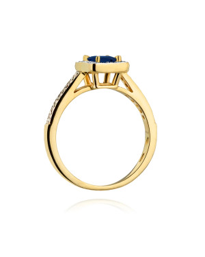14k Gold Ring with 0.60ct Sapphire Diamond