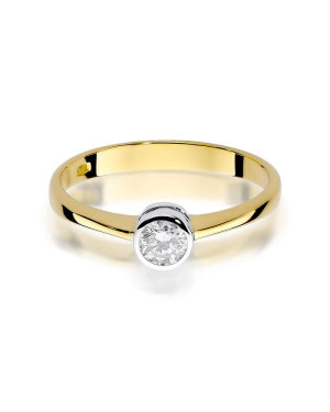 Złoty Pierścionek 14k z diamentem brylant 0,30ct