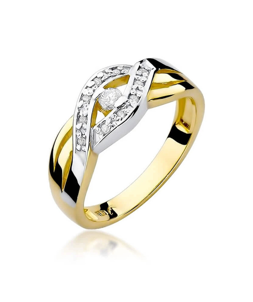 14k Gold Ring with 0.10ct Brilliant Diamond