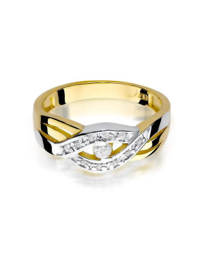 14k Gold Ring with 0.10ct Brilliant Diamond