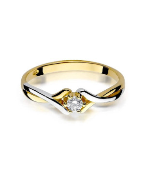 14k Gold Ring with 0.10ct Brilliant Diamond