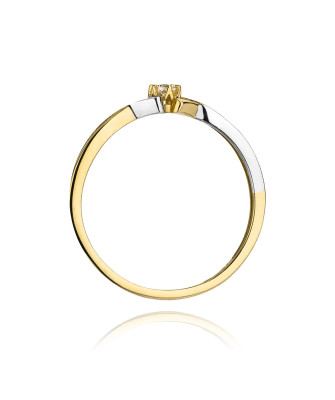 14k Gold Ring with 0.10ct Brilliant Diamond
