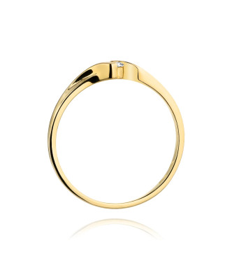 14k Gold Ring with 0.09ct Brilliant Diamond