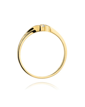 14k Gold Ring with 0.09ct Brilliant Diamond