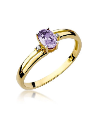 Gold ring with diamond EY-68 tanzanite