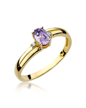 Gold ring with diamond EY-68 tanzanite