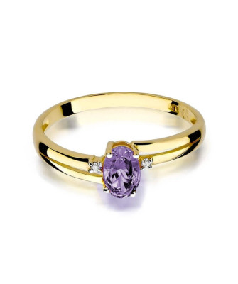 Gold ring with diamond EY-68 tanzanite