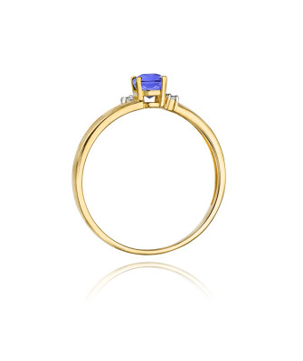 Gold ring with diamond EY-68 tanzanite
