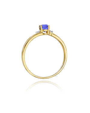 Gold ring with diamond EY-68 tanzanite