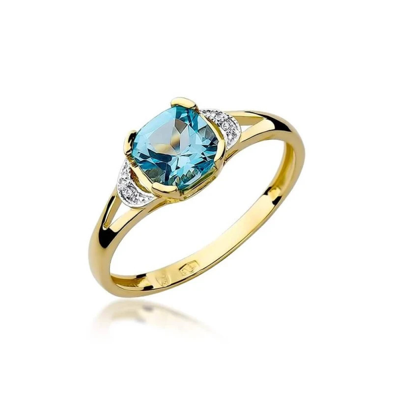 Gold ring with diamond EY-40 topaz | GoldJewellery