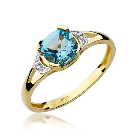 Gold ring with diamond EY-40 topaz | GoldJewellery