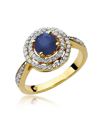 14k Gold Ring with 1.00ct Sapphire Diamond
