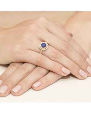 14k Gold Ring with 1.00ct Sapphire Diamond