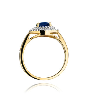 14k Gold Ring with 1.00ct Sapphire Diamond