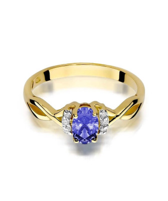 14k Gold Ring with Tanzanite Diamond 0.40ct