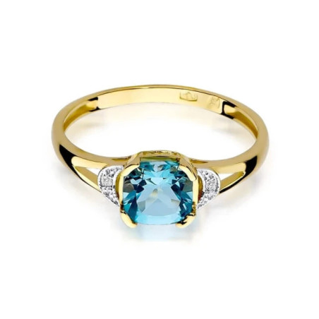 Gold ring with diamond EY-40 topaz | GoldJewellery