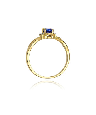 14k Gold Ring with Tanzanite Diamond 0.40ct