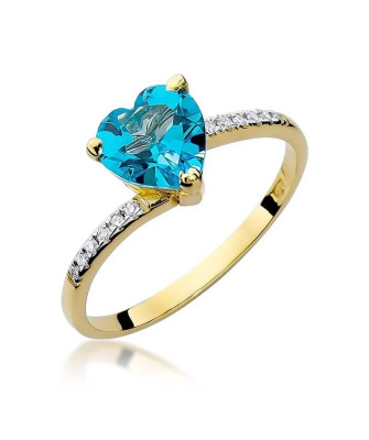 14k Gold Ring with 1.20ct Topaz Diamond