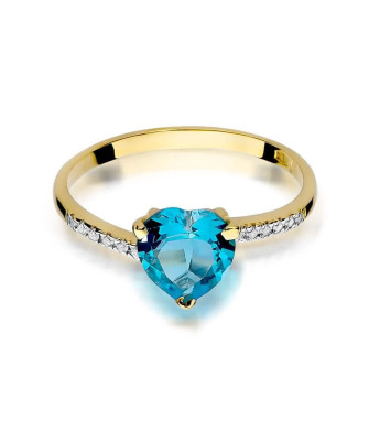 14k Gold Ring with 1.20ct Topaz Diamond