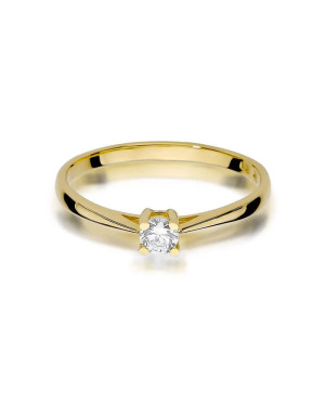 14k Gold Ring with 0.15ct Brilliant Diamond