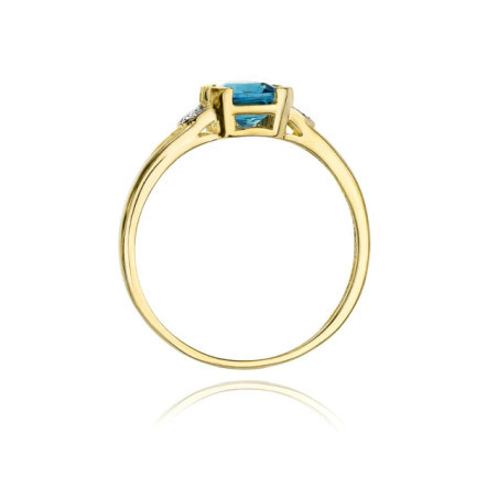 Gold ring with diamond EY-40 topaz | GoldJewellery