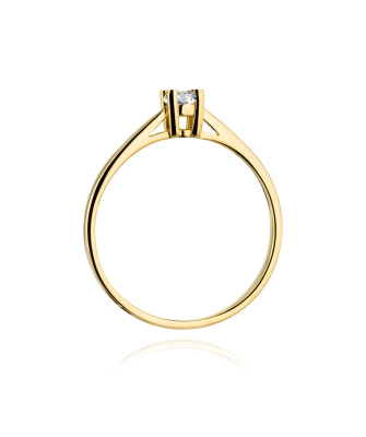 14k Gold Ring with 0.15ct Brilliant Diamond
