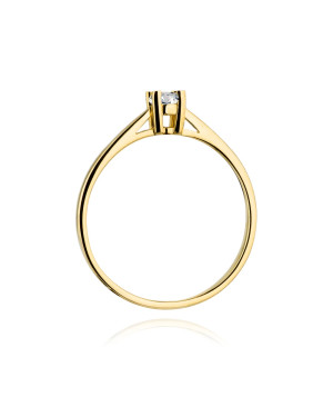 14k Gold Ring with 0.15ct Brilliant Diamond