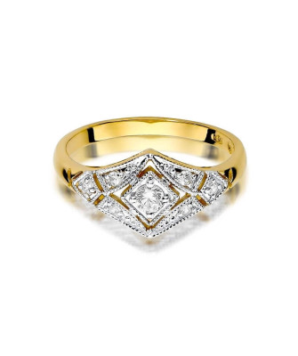 14k Gold Ring with 0.10ct Brilliant Diamond